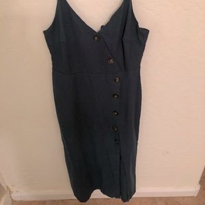 lulus green spaghetti strap dress